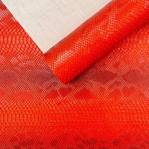 Viper Snake Skin Texture Faux Leather Fabric, 54" Wide for Upholstery and Bags