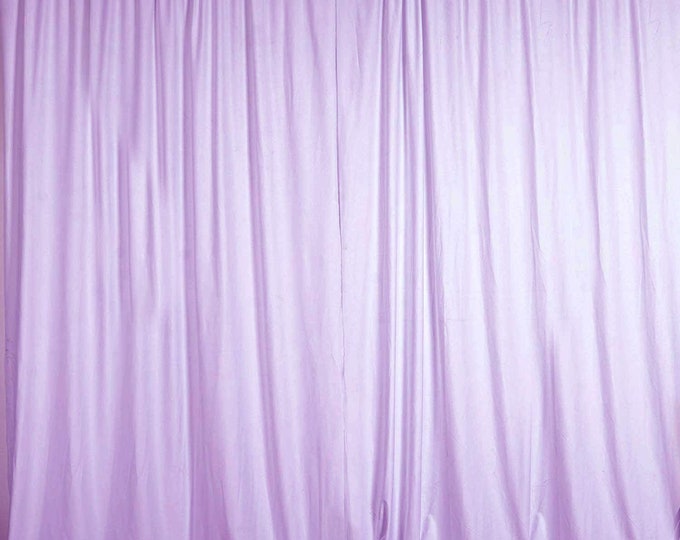 Lilac SEAMLESS Backdrop Drape Panel, All Sizes Available in Polyester Poplin, Party Supplies Curtains.