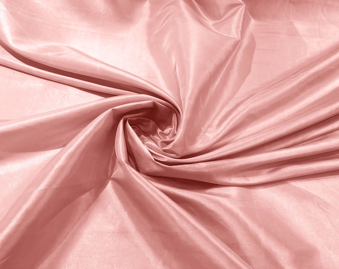 Solid Taffeta Fabric/ Taffeta Fabric By the Yard/ Apparel, Costume, Dress, Cosplay, Wedding. Blush Peach