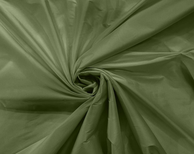 Sage Green 100% Polyester Imitation Silk Taffeta Fabric 55" Wide/Costume/Dress/Cosplay/Wedding.