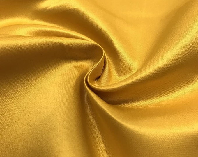Gold Matte Satin (Peau de Soie) Duchess Fabric Bridesmaid Dress 58"-60" Wide Sold By The Yard.