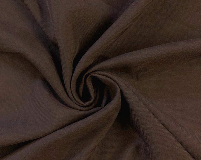 Brown 58/60" Wide 100% Polyester Soft Light Weight, Sheer, See Through Chiffon Fabric Sold By The Yard.