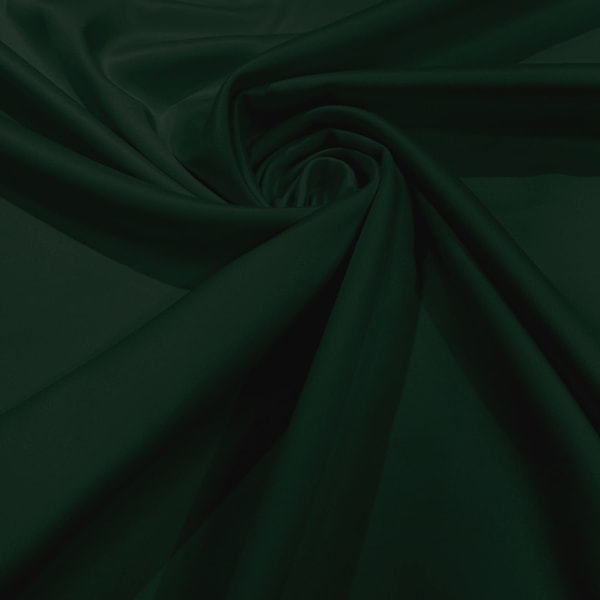 Dark Hunter Green Matte Stretch Lamour Satin Fabric 58" Wide/Sold By The Yard. New Colors