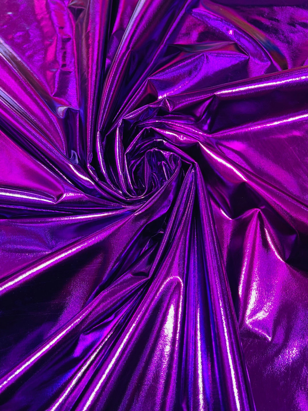 Purple Metallic Foil Lame Spandex Sold by the Yard. Etsy