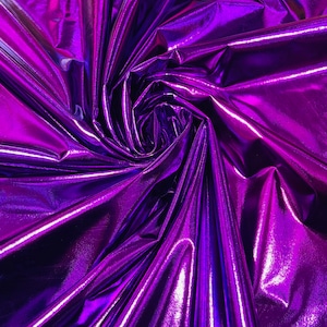 Purple Metallic Foil Lame Spandex- Sold By The Yard.