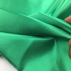 Green 58 inch 2 way stretch charmeuse satin-super soft silky satin-wedding-bridal-prom-nightgown-sold by the yard.