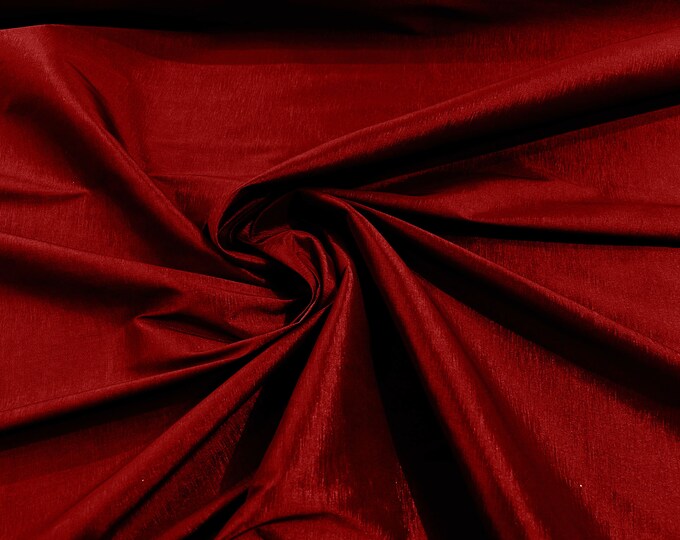 Cranberry 58" Wide Medium Weight Stretch Two Tone Taffeta Fabric, Stretch Fabric For Bridal Dress Clothing Custom Wedding Gown, New Colors