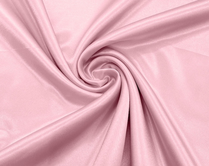 Pink Crepe Back Satin Fabric 58" Wide| Bridal| Prom| Nightgown| Wedding.