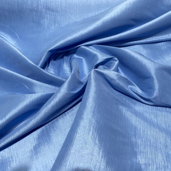 Sky Blue 58" Wide Medium Weight Stretch Two Tone Taffeta Fabric, Sold By The Yard.