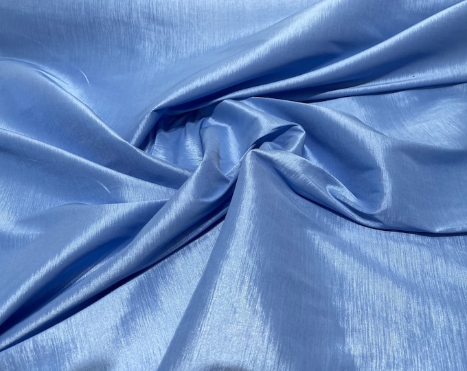 Sky Blue 58" Wide Medium Weight Stretch Two Tone Taffeta Fabric, Sold By The Yard.