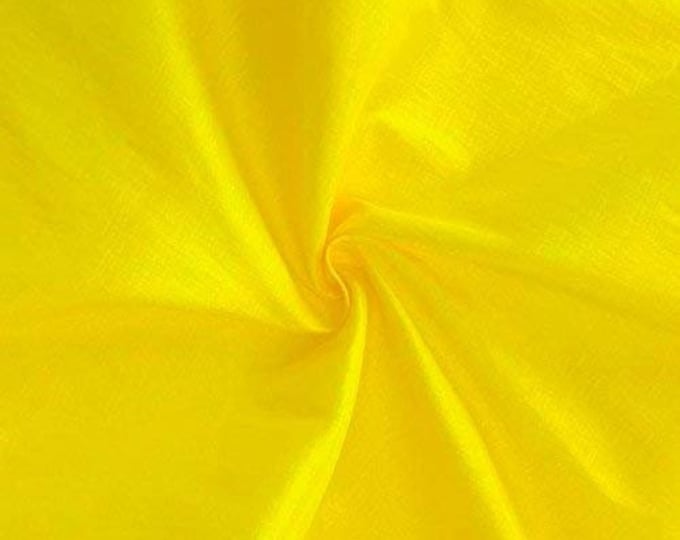 Yellow 58" Wide Medium Weight Stretch Two Tone Taffeta Fabric, Sold By The Yard.