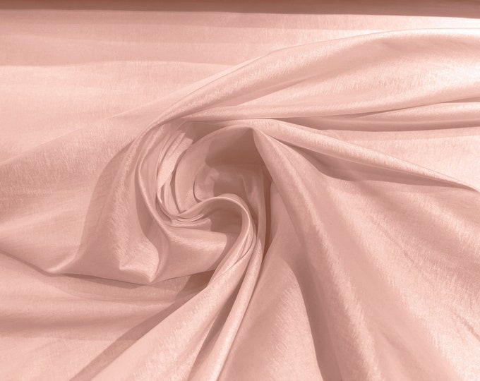 Rose Petal 58" Wide Medium Weight Stretch Two Tone Taffeta Fabric, Stretch Fabric For Bridal Dress Clothing Custom Wedding Gown, New Colors