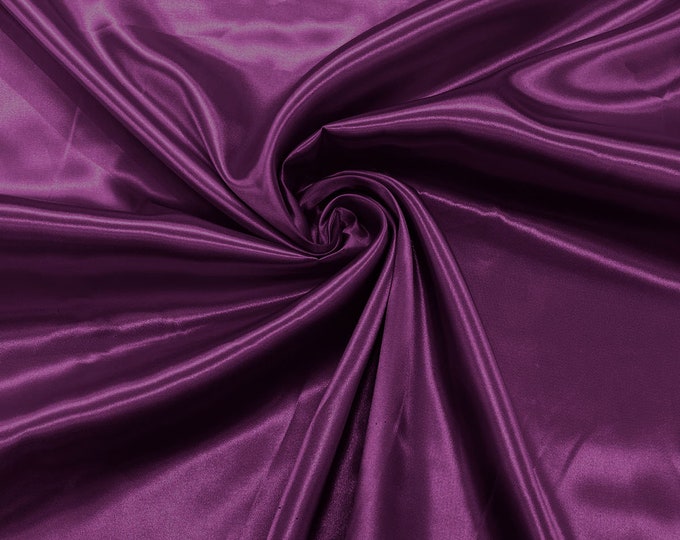 Pucci Fuchsia Shiny Charmeuse Satin Fabric for Wedding Dress/Crafts Costumes/58” Wide /Silky Satin