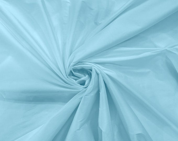 Baby Blue 100% Polyester Imitation Silk Taffeta Fabric 55" Wide/Costume/Dress/Cosplay/Wedding.