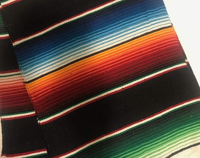 New Creations Fabric & Foam Inc, 14" Wide by 84" Long Mexican Serape Cotton Table Runner