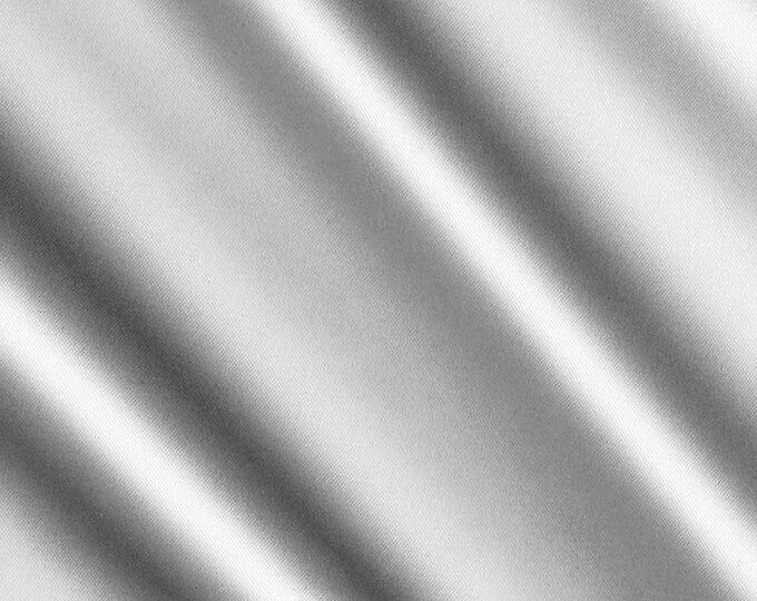 Silver  Light Weight Charmeuse Satin Fabric for Wedding Dress 60" inches wide sold by The Yard.