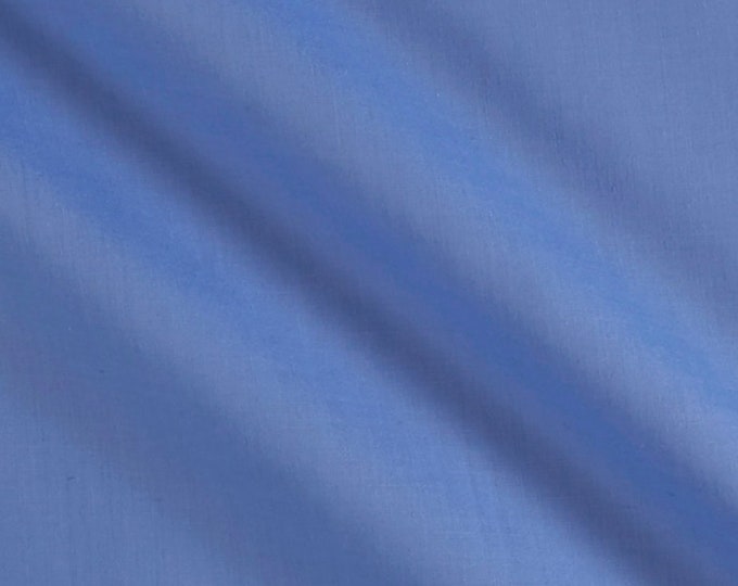 Coppen BLue 58-59" Wide Premium Light Weight Poly Cotton Blend Broadcloth Fabric Sold By The Yard.