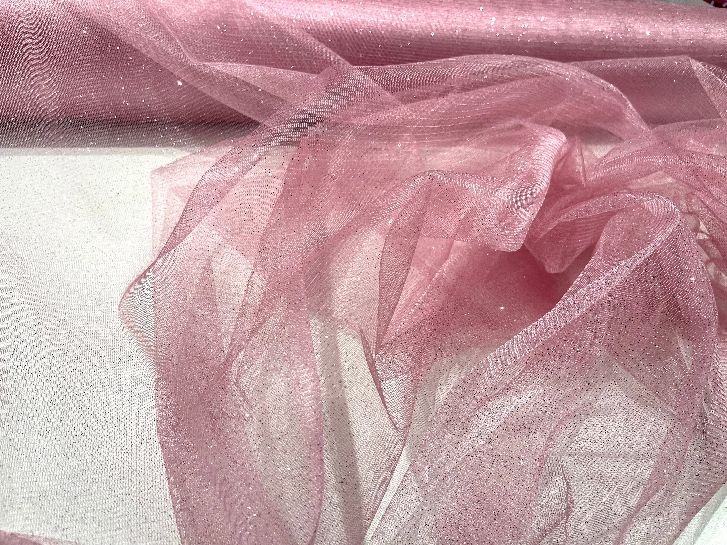 Rose Gold sparkle tulle glitter fabric shimmer/ tulle glitter for dresses/  mesh glitter fabric/ costume fabric/ wholesale