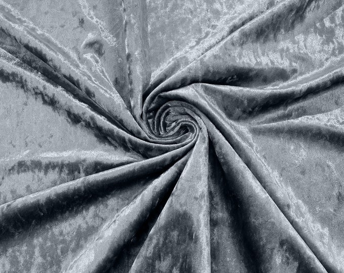 Silver Stretch Crushed Velvet Fabric/58 Inches Wide/Cosplays.