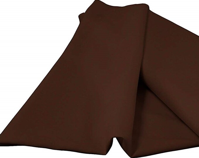 Brown 60" Wide 100% Polyester Spun Poplin Fabric Sold By The Yard.