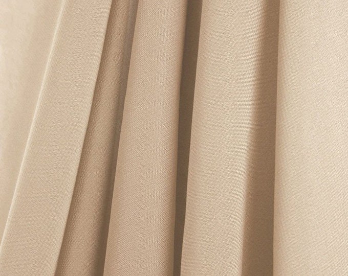 Light Taupe 58/60" Wide 100% Polyester Soft Light Weight, Sheer, See Through Chiffon Fabric Sold By The Yard.