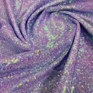 Lavender Iridescent Sequins-Dragon Scales Embroider on a Mesh-Sold by the Yard. main image 0