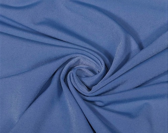 Periwinkle 58" Wide ITY Fabric Polyester Knit Jersey 2 Way  Stretch Spandex Sold By The Yard.
