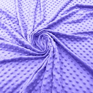Lavender 58&quot; Wide 100%  Polyester Minky Dimple Dot Soft Cuddle Fabric SEW Craft Sold by The Yard.