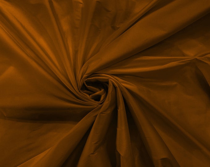 Copper 100% Polyester Imitation Silk Taffeta Fabric 55" Wide/Costume/Dress/Cosplay/Wedding.