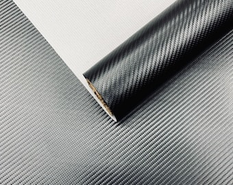 Black Carbon Fiber Marine Vinyl Fabric, Weatherproof Upholstery Material 54" Wide