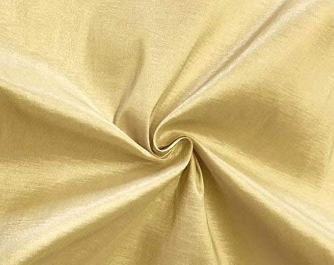 Champagne 58" Wide Medium Weight Stretch Two Tone Taffeta Fabric, Sold By The Yard.