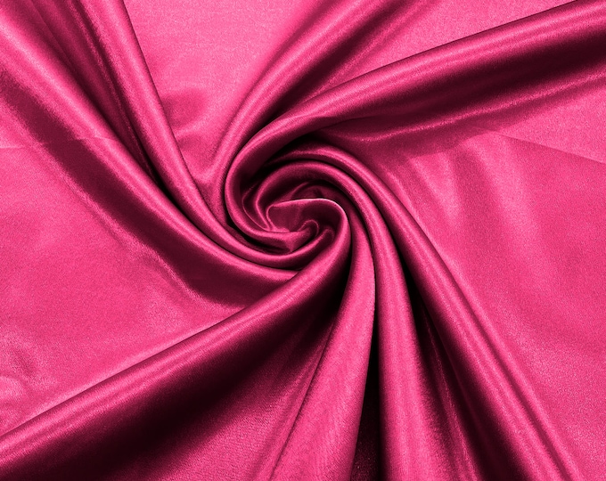 Hot Pink Crepe Back Satin Bridal Fabric Draper/Prom/Wedding/58" Inches Wide Japan Quality.