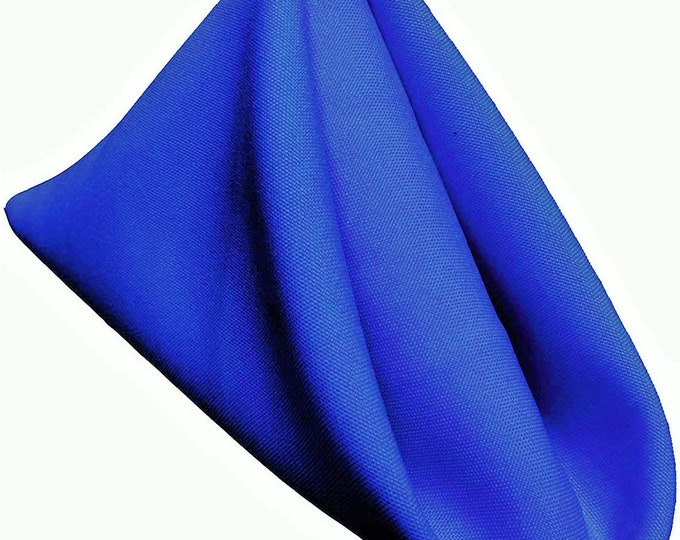 18 x 18 Inches Polyester Poplin Decorative Table Napkins, Party Supply - Pack of 12 - Royal Blue