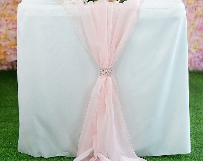 New Creations Fabric & Foam Inc, Chiffon Table Runner 14" Wide by 120" Long  Extra Long, Wedding Runners, Long Table Runners