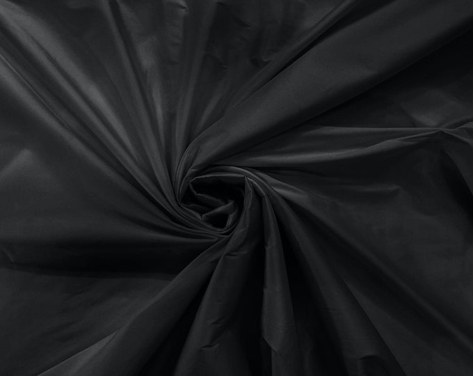 Charcoal 100% Polyester Imitation Silk Taffeta Fabric 55" Wide/Costume/Dress/Cosplay/Wedding.