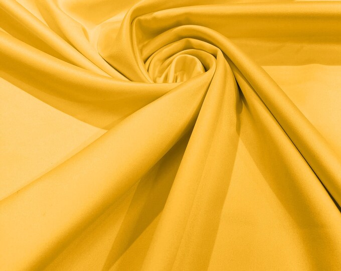 Pride Yellow - Matte L'Amour Satin (Peau de Soie) Duchess Fabric Bridesmaid Dress 58"-60" Wide/Costume/wedding.