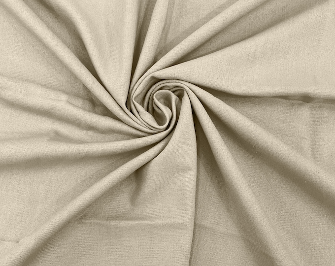 Oyster Cream Medium Weight Natural Linen Fabric/50 " Wide/Clothing