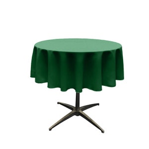 Emerald Green - Solid Round Polyester Poplin Tablecloth Seamless.