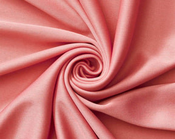 Dusty Rose Polyester Knit Interlock Mechanical Stretch Fabric 58"/60"/Draping Tent Fabric. Sold By The Yard.