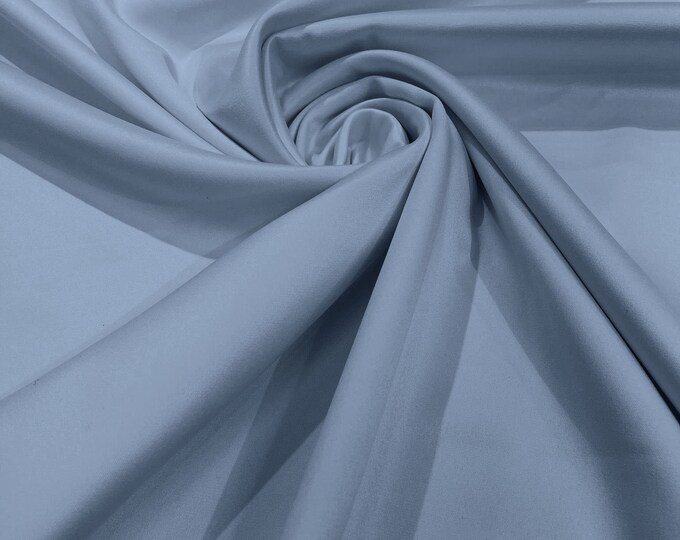 Sky Blue - Matte L'Amour Satin (Peau de Soie) Duchess Fabric Bridesmaid Dress 58"-60" Wide/Costume/wedding.