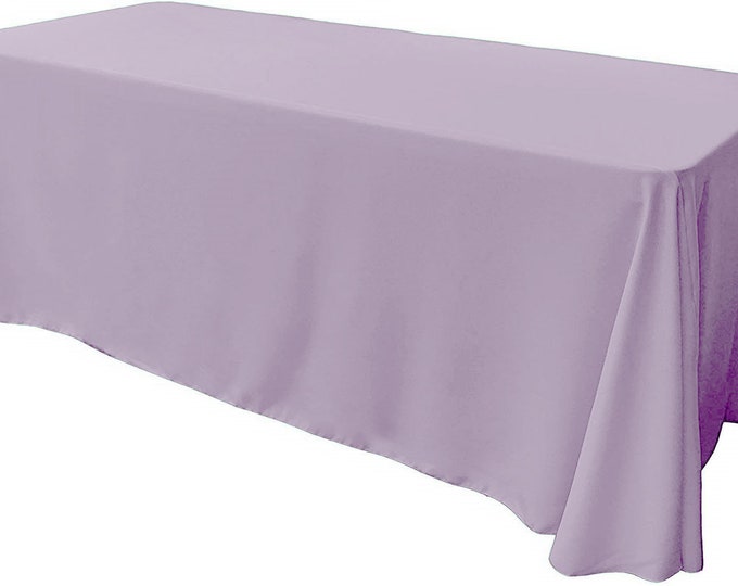 Lilac - Rectangular Polyester Poplin Tablecloth Floor Length / Party supply