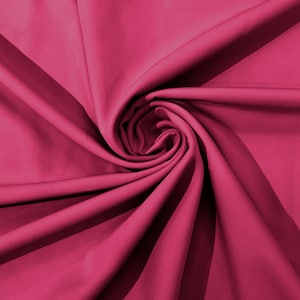 Fuchsia Dull 4 Way Stretch Crepe Fabric/Medium Crepe-Bridal Fabric/Apparel Fabric/Polyester Crepe-Spandex/