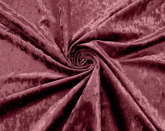 Mauve Stretch Crushed Velvet Fabric/58 Inches Wide/Cosplays.