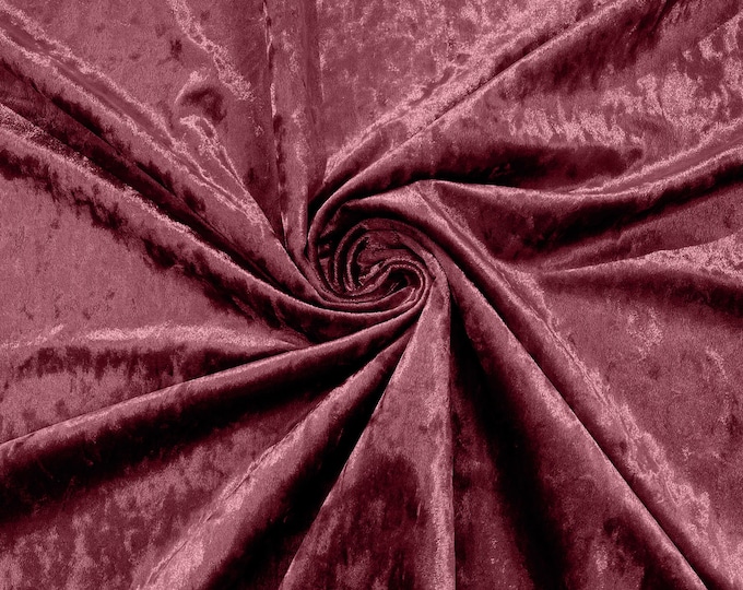 Mauve Stretch Crushed Velvet Fabric/58 Inches Wide/Cosplays.