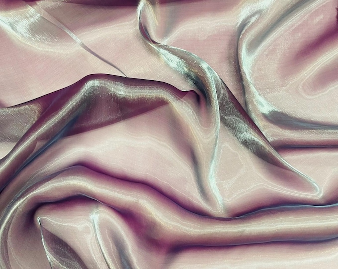 Electric Mauve Wet Liquid Sheer Chiffon Fabric/58" Wide.