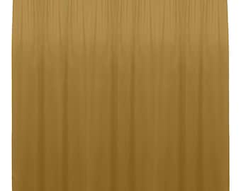 Polyester Backdrop Drape Curtain Panel - (Gold main image 1
