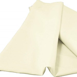 Ivory 60&quot; Wide 100% Polyester Spun Poplin Fabric Sold By The Yard.
