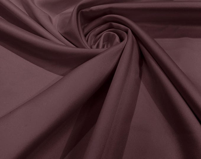 Dusty Rose Matte Duchess Satin Fabric – 60" Wide, Peau de Soie