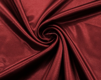 Burgundy Crepe Back Satin Bridal Fabric Draper/Prom/Wedding/58" Inches Wide Japan Quality.