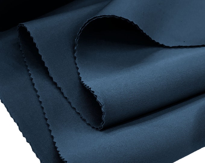 Teal Blue Neoprene Scuba Super Techno Fabric-2mm Thick-Solid Colors Collection-Sold by the Yard.